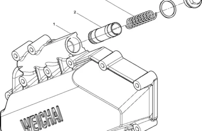 Крышка Масляного радиатора двигателя Baudouin 6M21