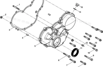 Крышка редуктора двигателя Baudouin 4M06G44