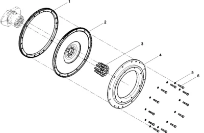 Маховик двигателя Baudouin 6M16