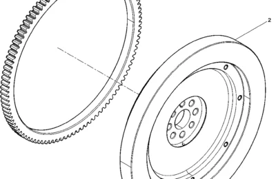 Маховик сборка двигателя Baudouin 4M06G22