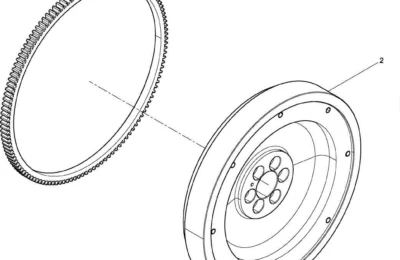 Маховик сборка двигателя Baudouin 4M11