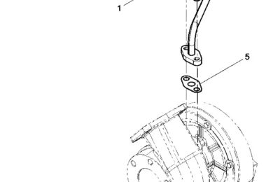 Маслопровод турбонагнетателя двигателя Baudouin 4M11