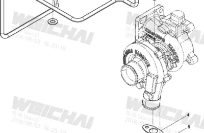 Масляные трубки Турбочарджер двигателя Baudouin 4M06G44