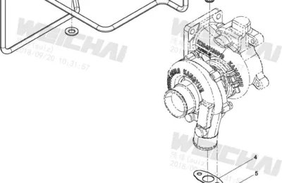 Масляные трубки Турбонагнетатель двигателя Baudouin 4M06G50