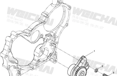 Масляный насос двигателя Baudouin 4M06G33