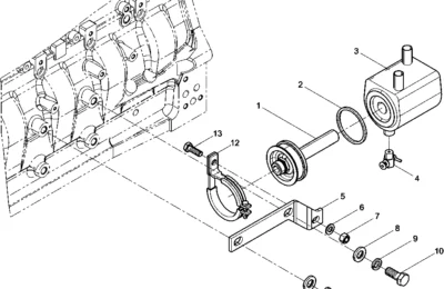 Масляный радиатор двигателя Baudouin 4M11