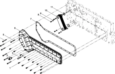 Масляный радиатор двигателя Baudouin 6M16