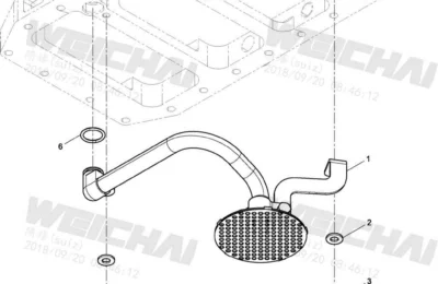 Масляный сетчатый фильтр двигателя Baudouin 4M06G33
