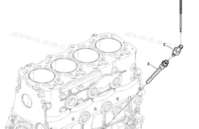 Масляный щуп двигателя Baudouin 4M06G44