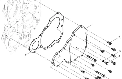 Передняя крышка двигателя Baudouin 6M16