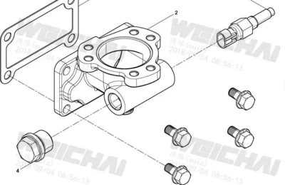 Передняя крышка Головка цилиндров двигателя Baudouin 4M06G33
