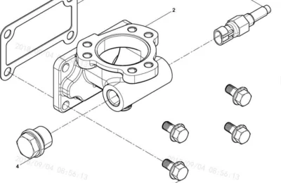 Передняя крышка Головка цилиндров двигателя Baudouin 4M06G44