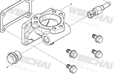 Передняя крышка Головка цилиндров двигателя Baudouin 4M06G50