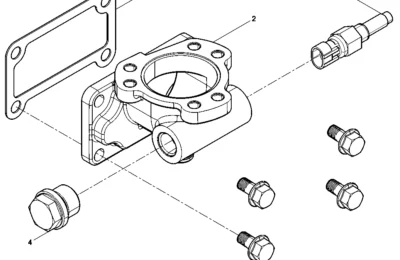 Передняя крышка головки цилиндра двигателя Baudouin 4M06G17