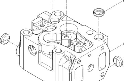Предсборка 1 головки цилиндра двигателя Baudouin 6M11