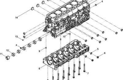 Предсборка Блок цилиндров двигателя Baudouin 6M21