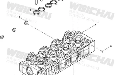 Предсборка Головка цилиндров двигателя Baudouin 4M06G33