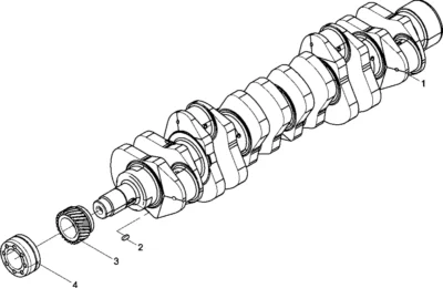 Предсборка коленчатого вала двигателя Baudouin 6M16