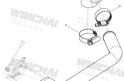 Промежуточный охладитель двигателя Baudouin 4M06G33