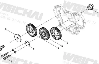 Редуктор двигателя Baudouin 4M06G33