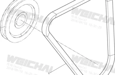 Ремень и натяжитель двигателя Baudouin 4M06G44