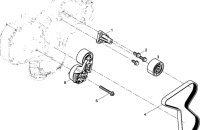 Ремень и натяжители двигателя Baudouin 4M11