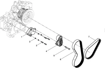 Ремень и натяжители двигателя Baudouin 6M16
