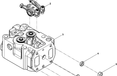 Сборка головки цилиндра двигателя Baudouin 3M10