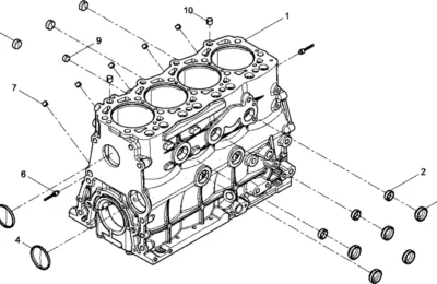 Сборка Картер двигателя Baudouin 4M06G50