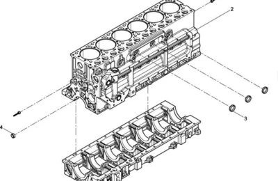 Сборка картера двигателя Baudouin 6M16