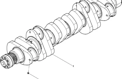 Сборка коленчатого вала двигателя Baudouin 6M16