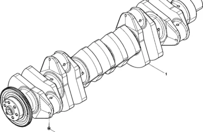Сборка Коленчатый вал двигателя Baudouin 6M21