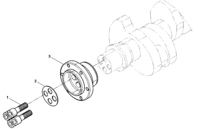 Сборка коленвала двигателя Baudouin 4M11