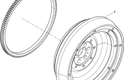 Сборка маховика двигателя Baudouin 3M10