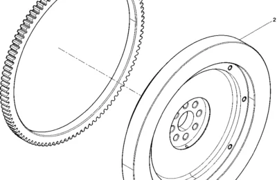 Сборка маховика двигателя Baudouin 4M06G17