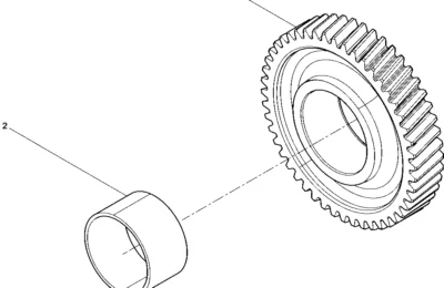 Сборка направляющей шестерни двигателя Baudouin 6M16