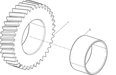 Сборка промежуточной шестерни двигателя Baudouin 6M11
