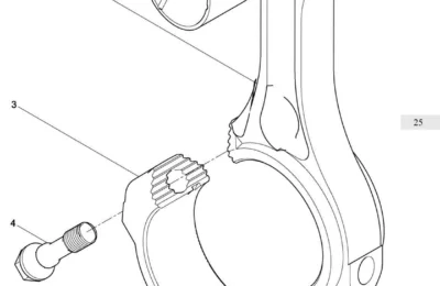 Сборка соединения шатуна двигателя Baudouin 6M16