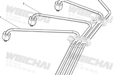 Сборка Топливные трубки высокого давления двигателя Baudouin 4M06G44