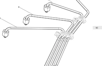 Сборка Топливные трубки высокого давления двигателя Baudouin 4M06G50