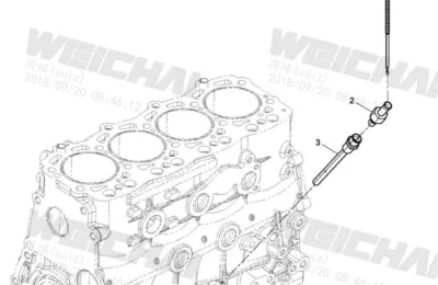 Щуп масла двигателя Baudouin 4M06G33