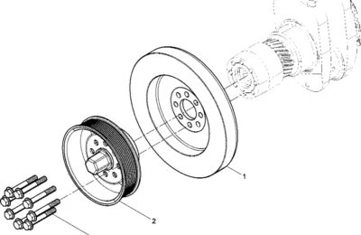 Шкив коленчатого вала двигателя Baudouin 6M16