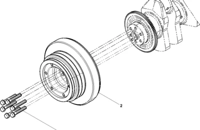 Шкив коленчатого вала двигателя Baudouin 6M21