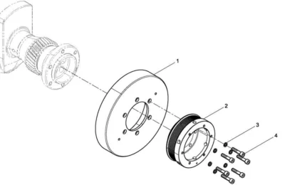 Шкив коленвала двигателя Baudouin 4M11