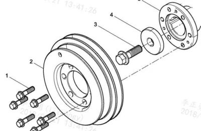 Шкив коленчатого вала двигателя Baudouin 4M06G33