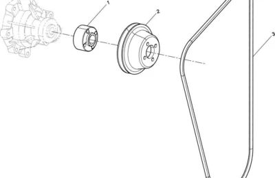 Шкив водяного насоса двигателя Baudouin 3M10