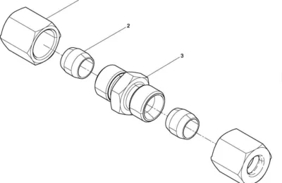 Соединение трубок двигателя Baudouin 3M10
