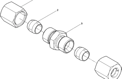 Соединение трубок двигателя Baudouin 4M11
