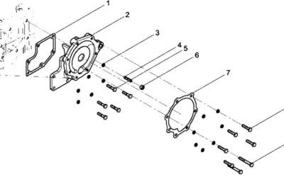 Средняя группа заполняющих блоков двигателя Baudouin 4M11