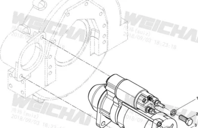 Стартер двигателя Baudouin 4M06G44
